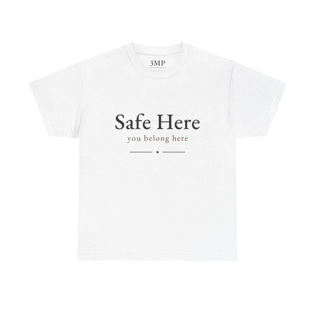 3M&P “Safe Here” heavyweight mental health t-shirt in white
