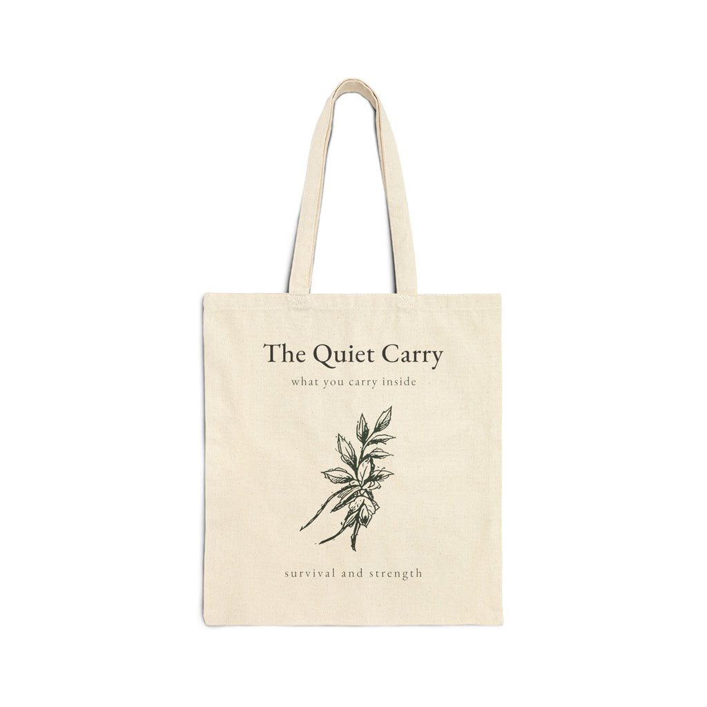 3M&P “Quiet Carry” mental health tote bag in natural cotton canvas